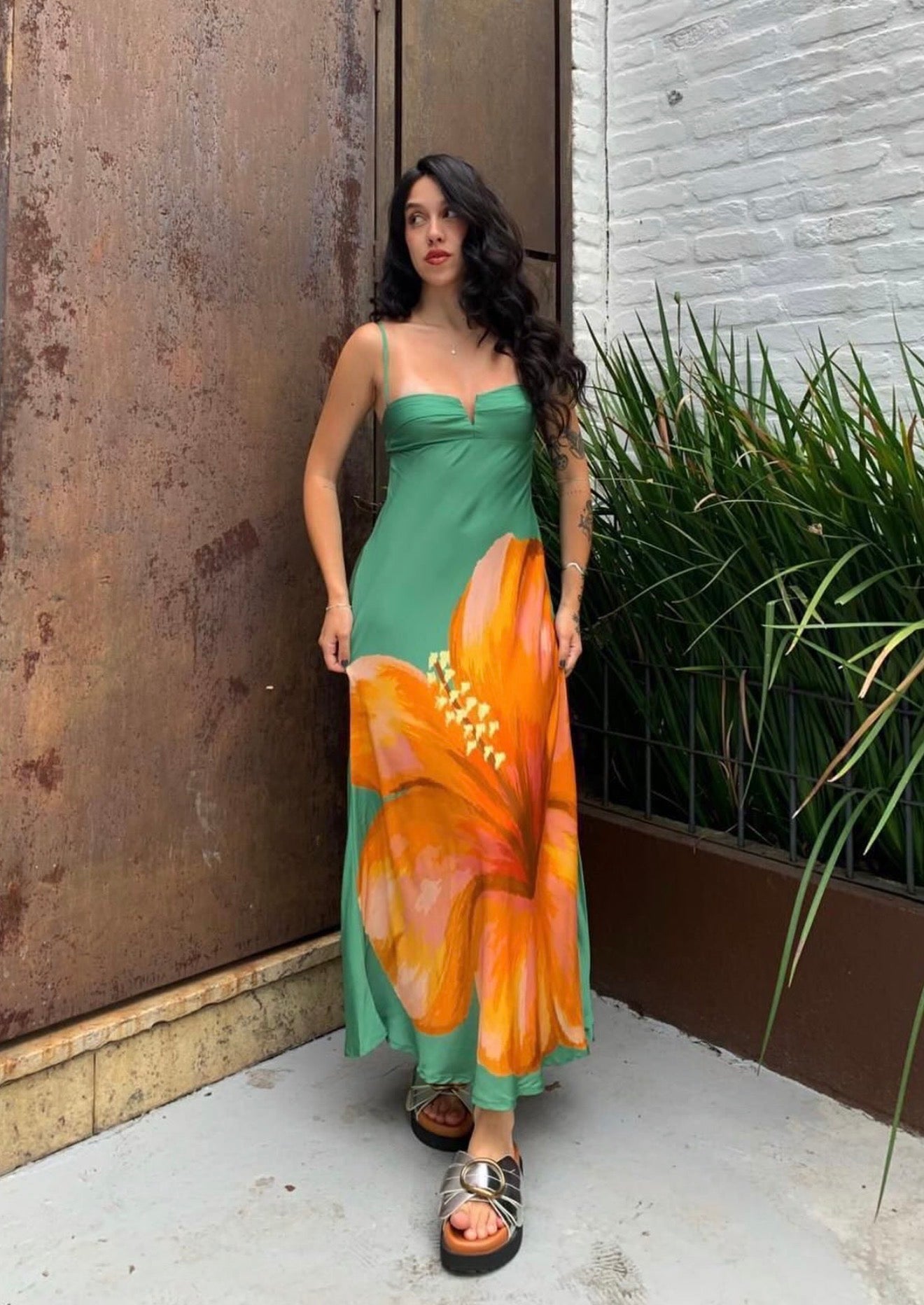 Vestido Flower Green